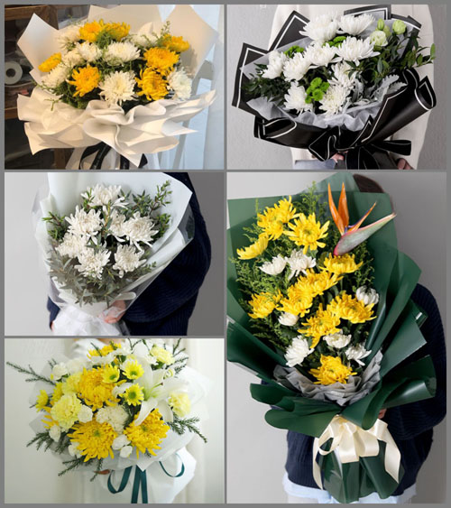 广东揭阳市普宁市大坝镇山顶村白事花束代送